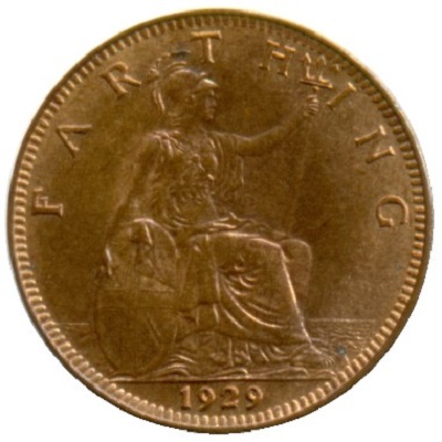 UK Farthing 1929 Value