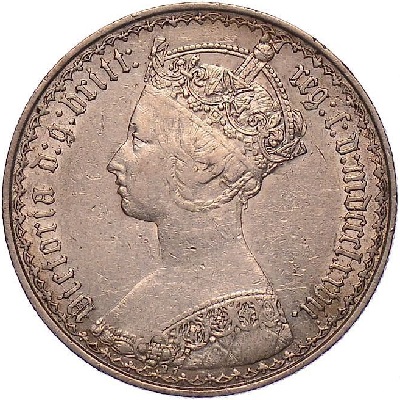 1877 UK Florin | 1877 two-shilling piece