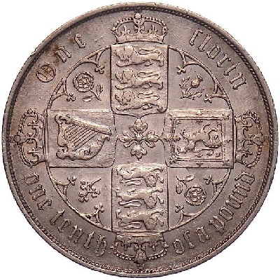 1877 Two Shillings Value