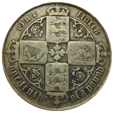 1879 Two Shillings Value