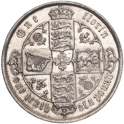 UK Florin 1886 Value