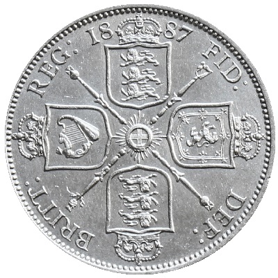 1887 Two Shillings Value
