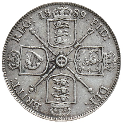 1889 Two Shillings Value