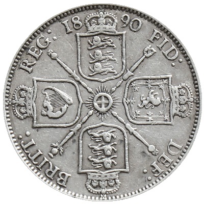 1890 Two Shillings Value
