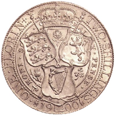 1900 Two Shillings Value
