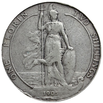 1905 Two Shillings Value