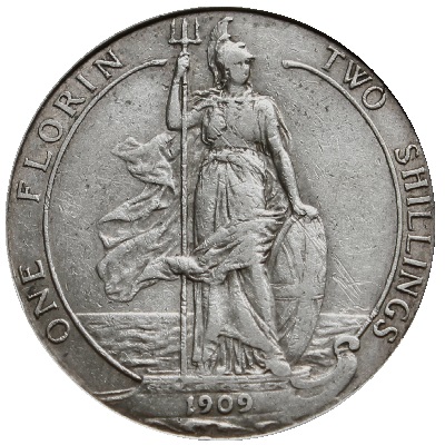 UK Florin 1909 Value