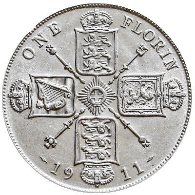 1911 Two Shillings Value