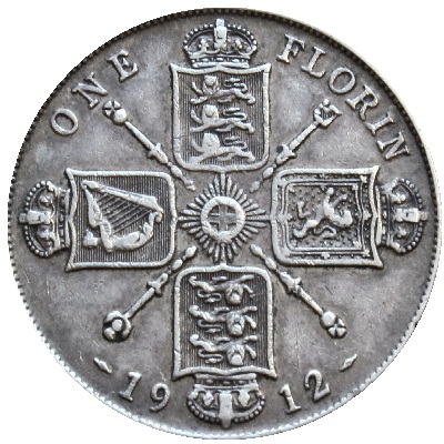 1912 Two Shillings Value