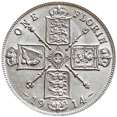 1914 Two Shillings Value