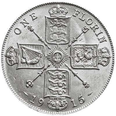 1915 Two Shillings Value