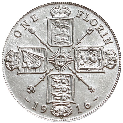 UK Florin 1916 Value