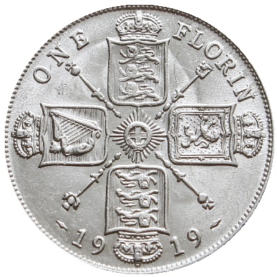UK Florin 1919 Value