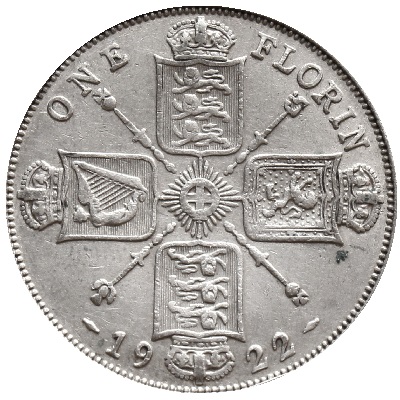 1922 Two Shillings Value
