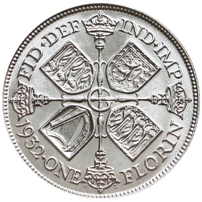 1932 Two Shillings Value