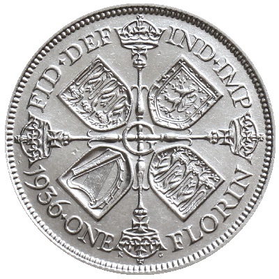 1936 Two Shillings Value
