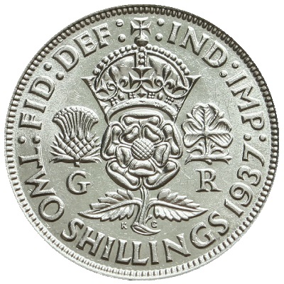 1937 Two Shillings Value