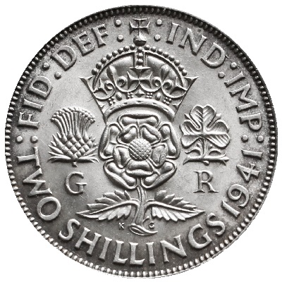 1941 Two Shillings Value