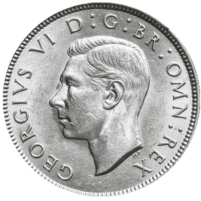 1943 UK Florin | 1943 two-shilling piece
