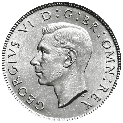 1944 UK Florin | 1944 two-shilling piece