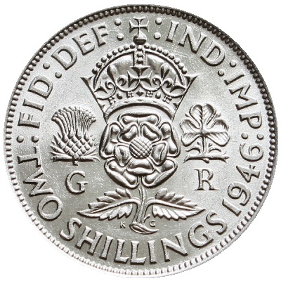 1946 Two Shillings Value