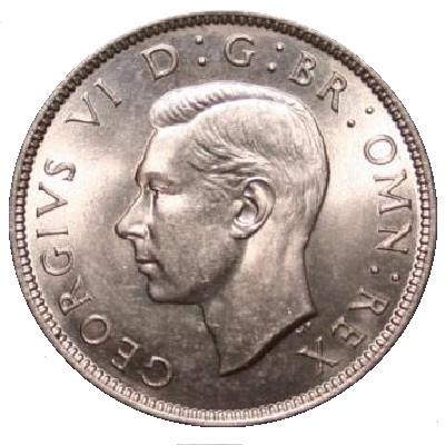 1947 UK Florin | 1947 two-shilling piece