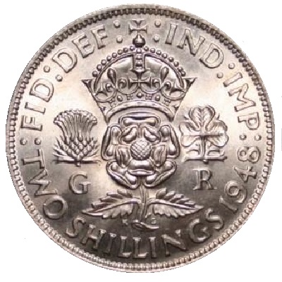 1948 Two Shillings Value