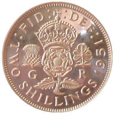 1951 Two Shillings Value