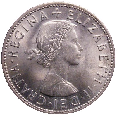 1954 UK Florin | 1954 two-shilling piece