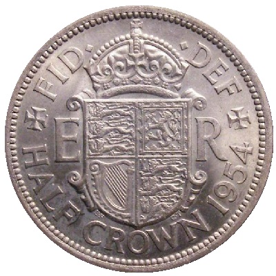 1954 Two Shillings Value
