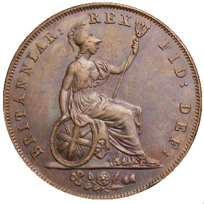 1825 UK Half Penny Value