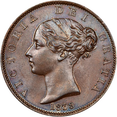 Halfpenny 1838 Value