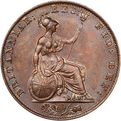 1838 UK Half Penny Value