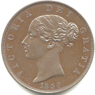 Halfpenny 1839 Value