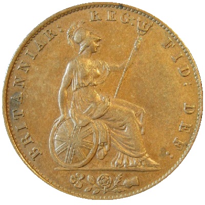 1841 UK Half Penny Value