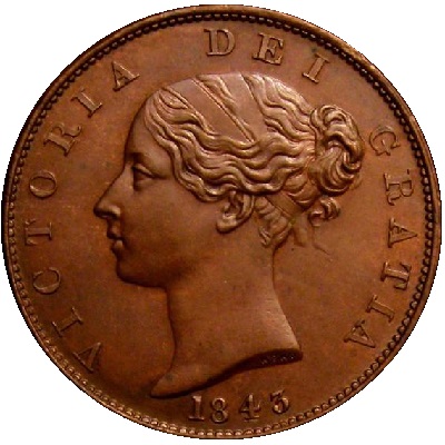 Halfpenny 1843 Value