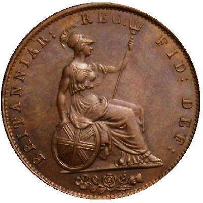 1843 UK Half Penny Value