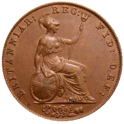 UK Halfpenny 1844 Value