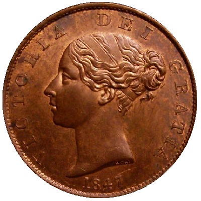 Halfpenny 1847 Value
