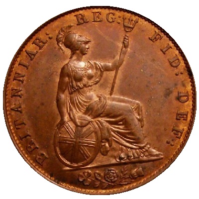 1848 UK Half Penny Value