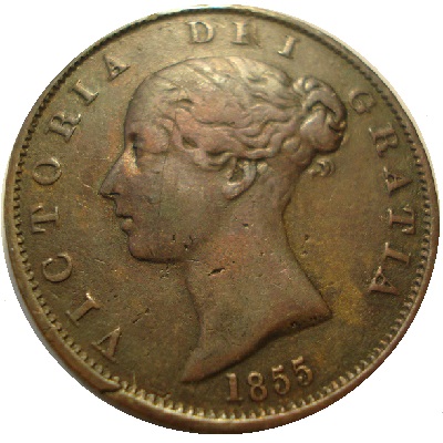 Halfpenny 1855 Value