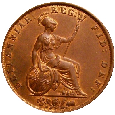 1856 UK Half Penny Value