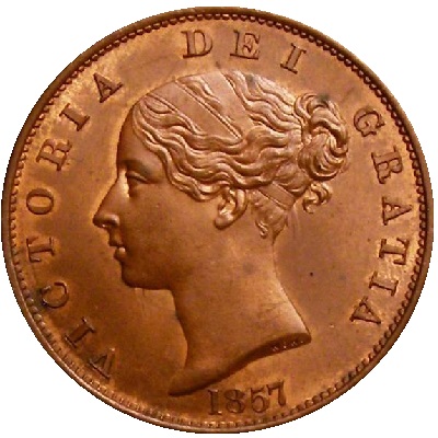 Halfpenny 1857 Value