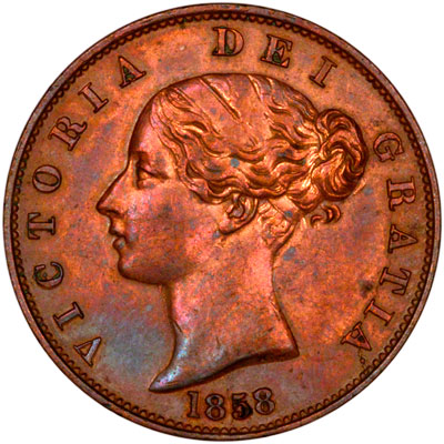 Halfpenny 1858 Value