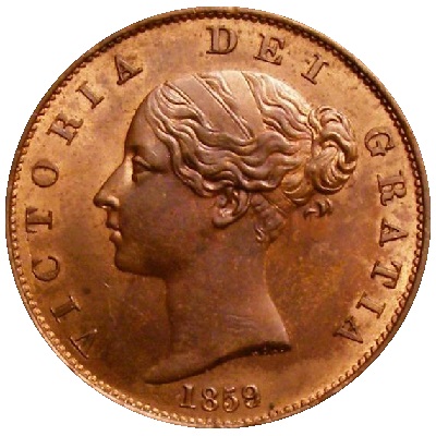 Halfpenny 1859 Value