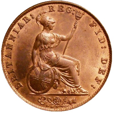 1859 UK Half Penny Value