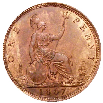 1867 UK Half Penny Value