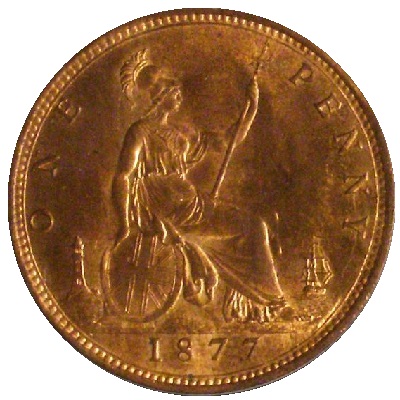 1877 UK Half Penny Value