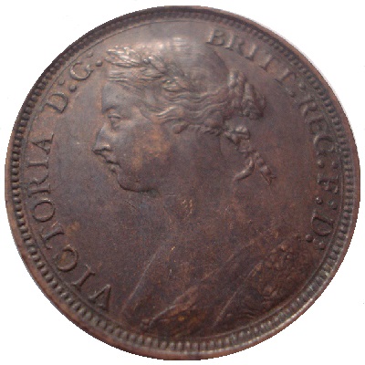 1881 UK Half Penny Value