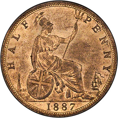 1887 UK Half Penny Value